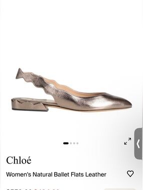 New in box Leather Chloe flats slingback